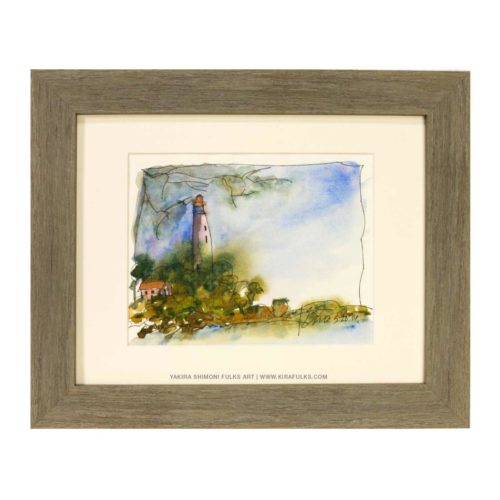 SAFE HAVEN-Lighthouse Watercolors ©Yakira Shimoni Fulks—Kira Art and Poetry