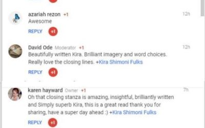 Reviews of My Poetry on Google+
