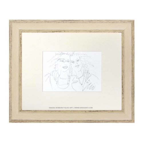 Best Friends-2 pencil drawing ©Yakira Shimoni Fulks—Kiras Art and Poetry