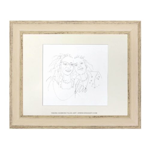 Best Friends-3-pencil ©Yakira Shimoni Fulks—Kiras Art and Poetry