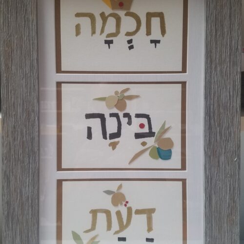 Chochma Bina Daat - Gray Frame