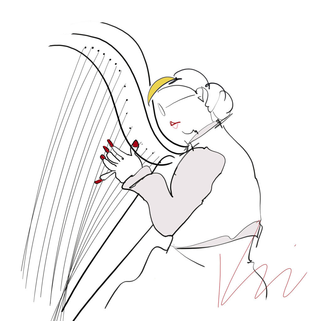Lisa Tannebaum Harp Web - art by Yakira Shimoni Fulks