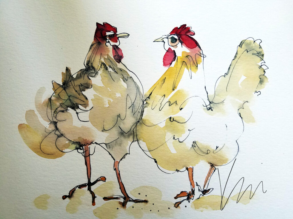 Yakira Shimoni Fulks Roosters - art by Yakira Shimoni Fulks