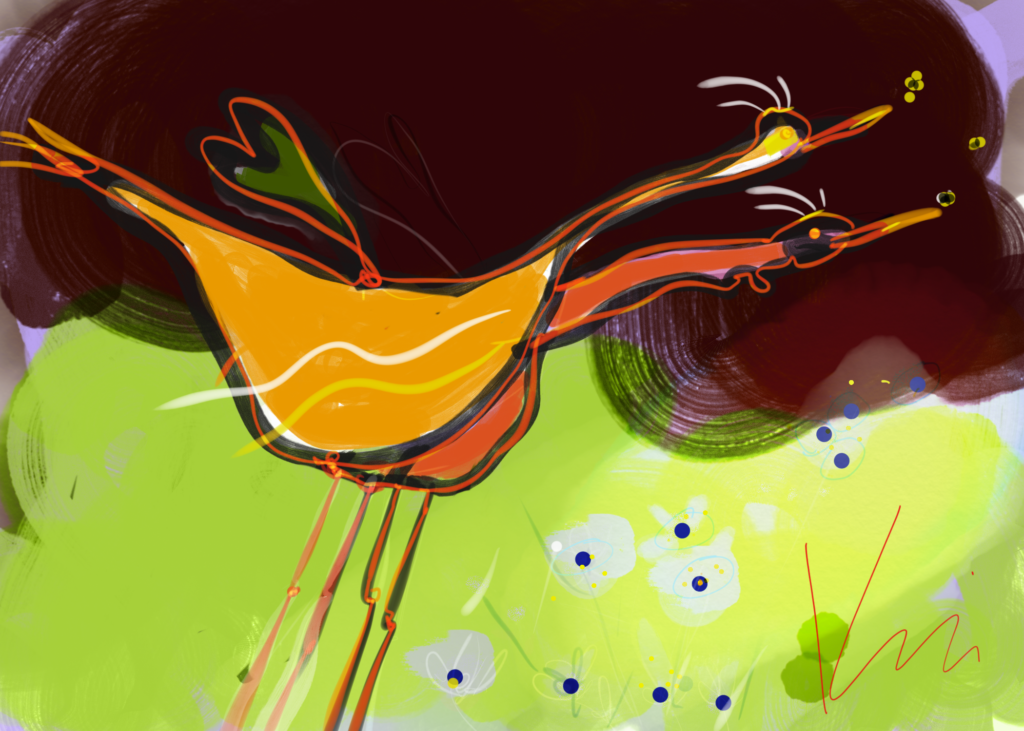 Yakira Shimoni Fulks Love Birds - art by Yakira Shimoni Fulks