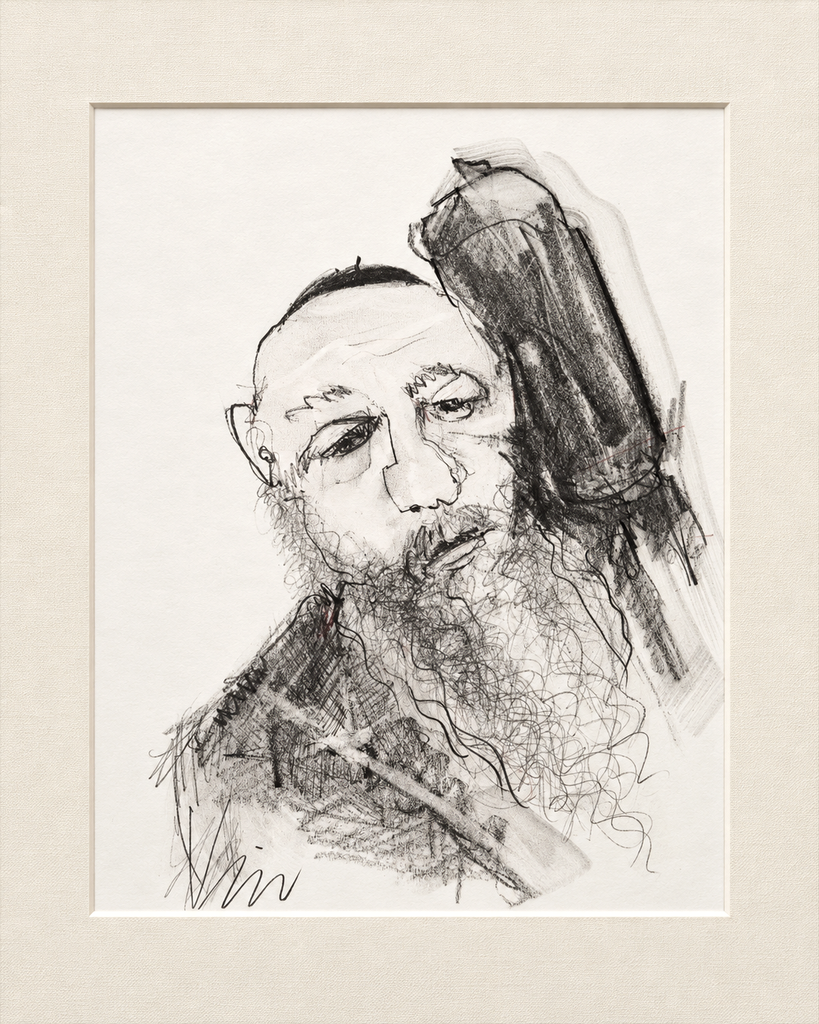 Expressive Charcoal Portrait Lighter 1 - art by Yakira Shimoni Fulks